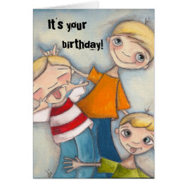 男間抜けの子 – 誕生日カード