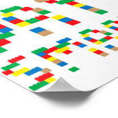 男頭が切れるおもしろい子100人の学校ブロック ポスター (角)