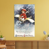 男飛んでいるの子機 キャンバスプリント (インサイチュ (リビング))