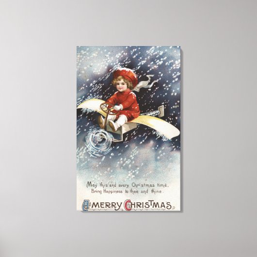 男飛んでいるの子機 キャンバスプリント (正面)