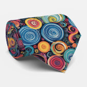 男鮮やかのネクタイ:芸術的円 ネクタイ (ロール)