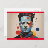 男鮮やかモダン葉書 ポストカード (正面/裏面)