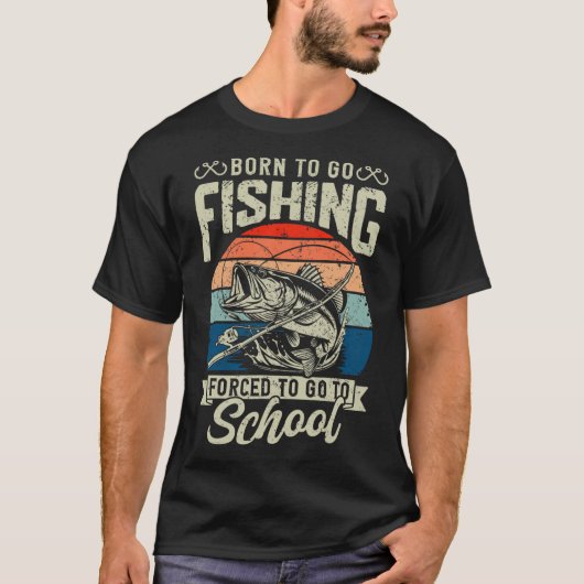 男10代のの子の魚釣りシャツ Tシャツ (正面)