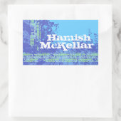 男10代の子スポーツ名ブルーidラベル 長方形シール (バッグ)