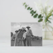 男2人と女2人のロデオ ポストカード (スタンド正面)