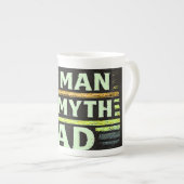 男+伝説+パパ+ヴィンテージ父の日 ボーンチャイナマグカップ (正面右)
