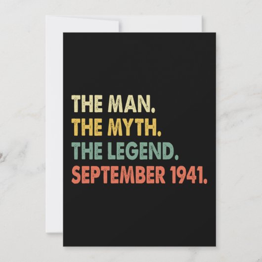 男・伝説・神話 1941年9月 招待状 (正面)