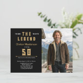 男 伝説 黄金の伝説 モダン 50歳 写真 招待状 (スタンド正面)