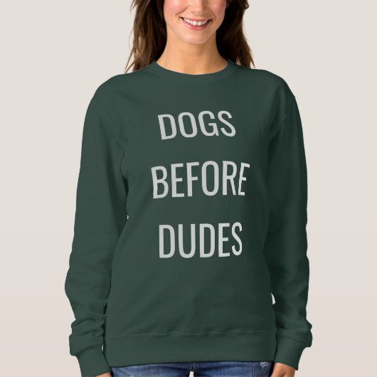 男、犬の恋人のスエットシャツの前の犬 スウェットシャツ (正面)