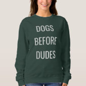 男、犬の恋人のスエットシャツの前の犬 スウェットシャツ (正面)