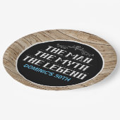 男、神話、伝説すべての年齢誕生日 ペーパープレート (アングル)