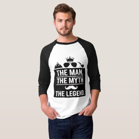 男、神話、伝説の誕生日Tシャツ Tシャツ (正面フル)