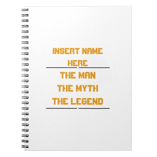 男、神話、伝説 ノートブック (正面)