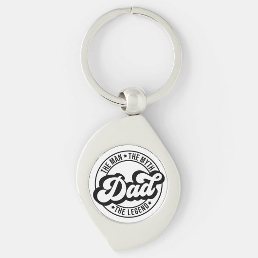 男、神話、伝説、パパ、父親、パパ。 キーホルダー (正面)
