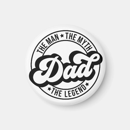 男、神話、伝説、パパ、父親、パパ。 マグネット (正面)