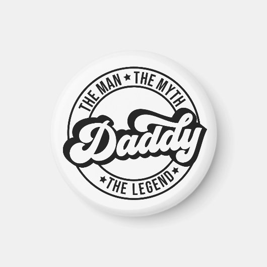 男、神話、伝説、パパ、父親、パパ。 マグネット (正面)
