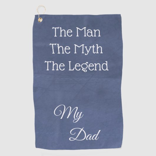 男、神話、伝説…マイパパ ゴルフタオル (正面)