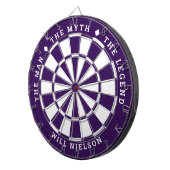 「男、神話、伝説」 |濃い紫 ダーツボード (正面右)