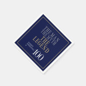 男・神話・伝説 100歳の誕生日 スタンダードカクテルナプキン (角)