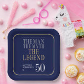男 神話 伝説 50歳の誕生日 ペーパープレート (パーティー)