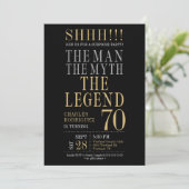 男・神話・伝説 70歳の誕生日サプライズ 招待状 (スタンド正面)
