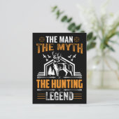 男、神話、狩り伝説 – ディアキャビン ポストカード (スタンド正面)