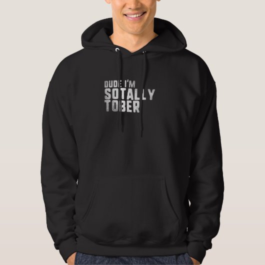 男IはSoTally Tober私は完全に冷静を意味するDru パーカ (正面)