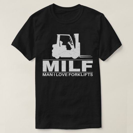 男Iフォークリフト大好き1 Tシャツ (デザイン正面)