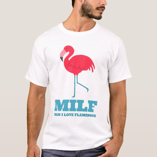 男Iラブフラミンゴ Tシャツ (正面)