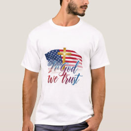 男Tシャツとデザイン"In God We Trust". Tシャツ