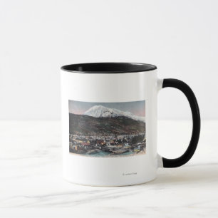 町および山DeweySkagway、AKの眺め マグカップ