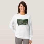 町およびMountainsBurke、IDの空中写真 Tシャツ (正面フル)