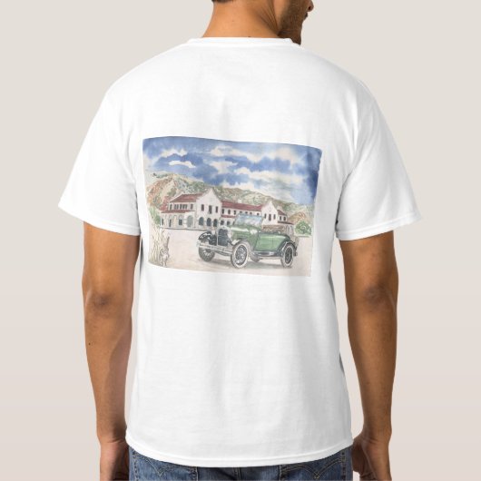 町で唯一の日陰 Tシャツ (裏面)