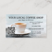 町で最高のコーヒー QR コード ファイン アート 名刺 (裏面)