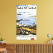 町と波止場鉄道ポスターの空中風景 キャンバスプリント (インサイチュ (リビング))