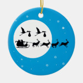 町に来る双生児のクリスマスの妊娠の装飾 セラミックオーナメント (正面)