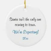 町に来る双生児のクリスマスの妊娠の装飾 セラミックオーナメント (裏面)