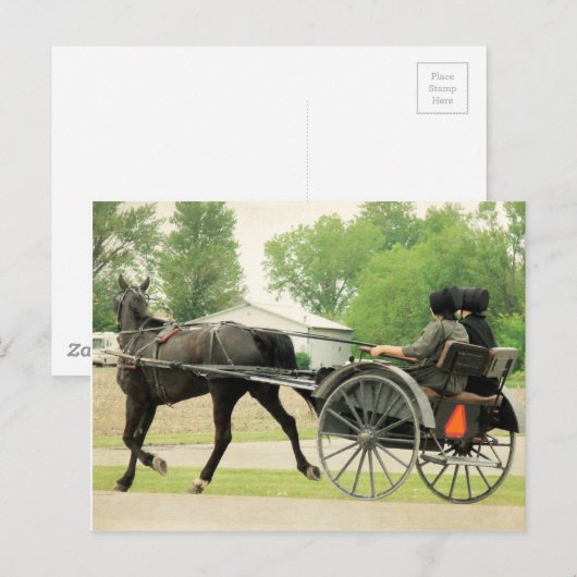 町に行く ポストカード (正面/裏面)