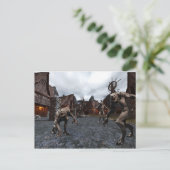 町のオオカミ人群 ポストカード (スタンド正面)