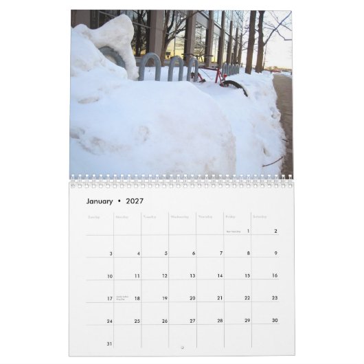 町のカレンダー2012年のまわりのバイク カレンダー (1月 2027)