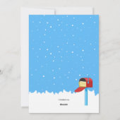 町のクリスマスメールボックスの移動グリーティングカード シーズンカード (裏面)