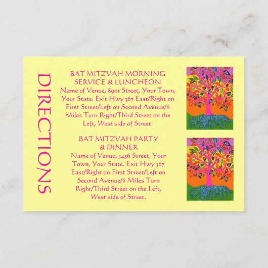 「町のゲストの方向から」梳いて下さい(小さいrec) エンクロージャーカード (裏面)