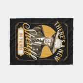 町のトランプ・パロディに新しい保安官がいる フリースブランケット (正面(横))