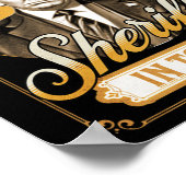 町のトランプ・パロディに新しい保安官がいる ポスター (角)