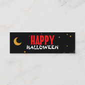 町のハロウィン幽霊のかわいい漫画  スキニー名刺 (裏面)