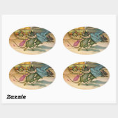 町のマウスおよび国のマウス 楕円形シール (シート)