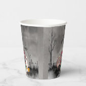 町の不気味トリックまたはトレーターのハロウィーン 紙コップ (右)