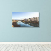 町の冬の風景 キャンバスプリント (インサイチュ (ウッドフロア))