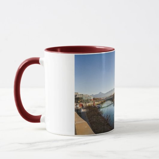 町の冬の風景 マグカップ (左)