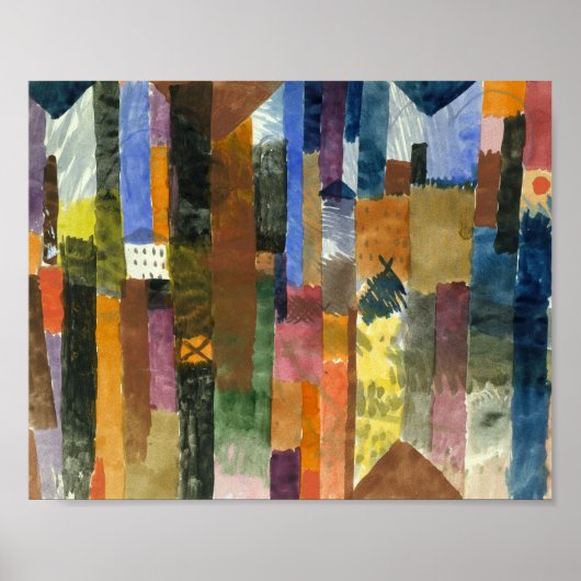 町の前:ポール・クレー1915 ポスター (正面)